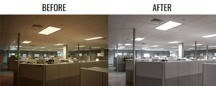 Commercial LED lighting retrofit Edmonton